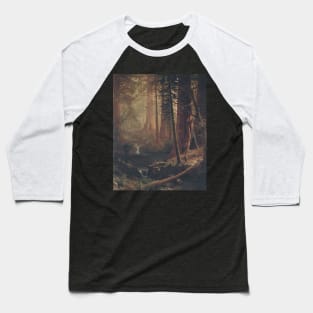 Giant Redwood Trees of California by Albert Bierstadt Baseball T-Shirt